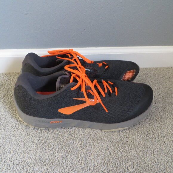 Brooks PureGrit 7 Mens Trail-Running Shoes Size 14  Black/Orange - Picture 2 of 11